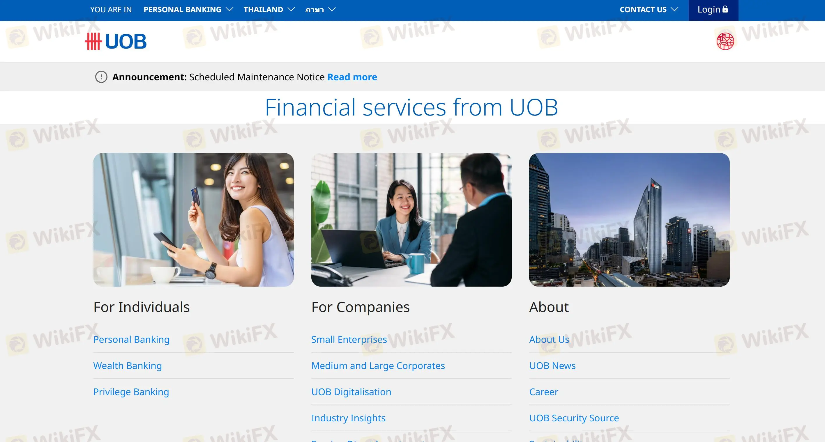 Информация о UOB Thailand