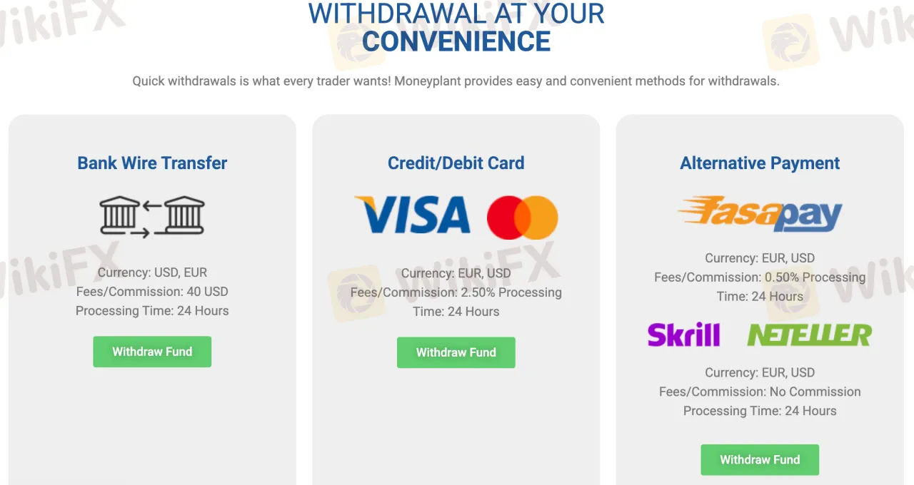 Deposit and Withdrawal