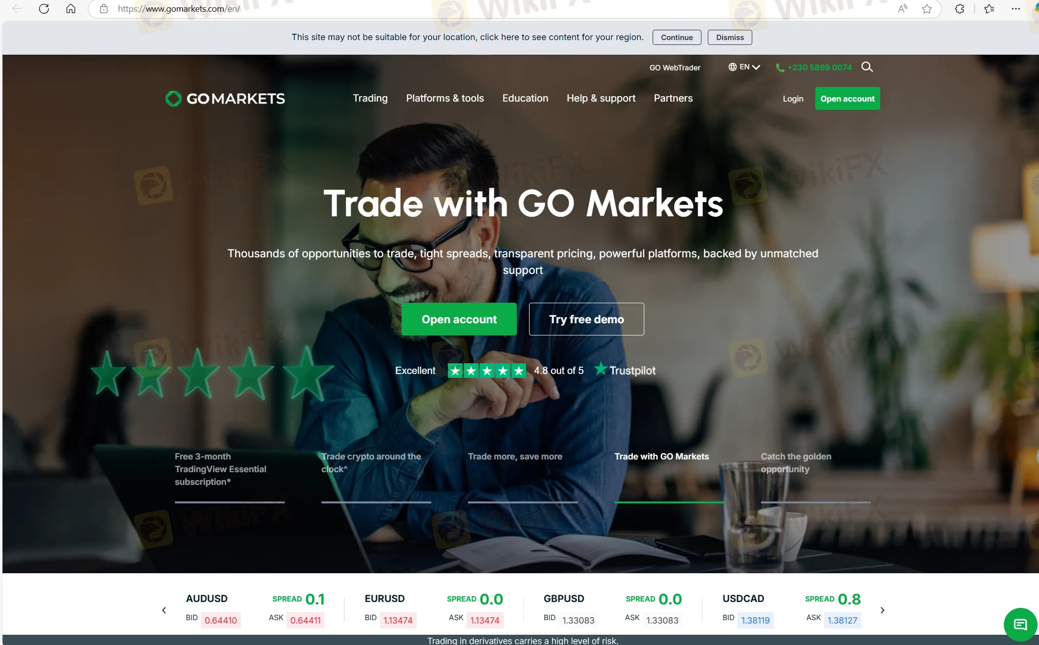 GO MARKETS Information