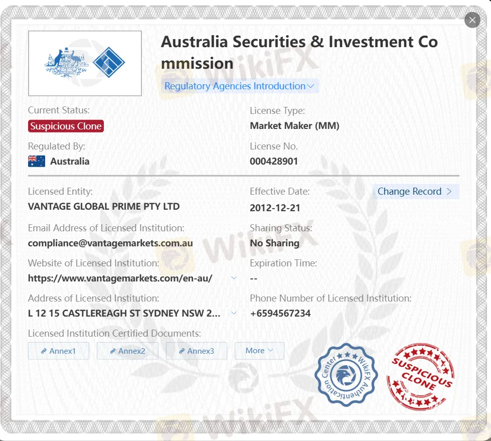 Vantage Prime license