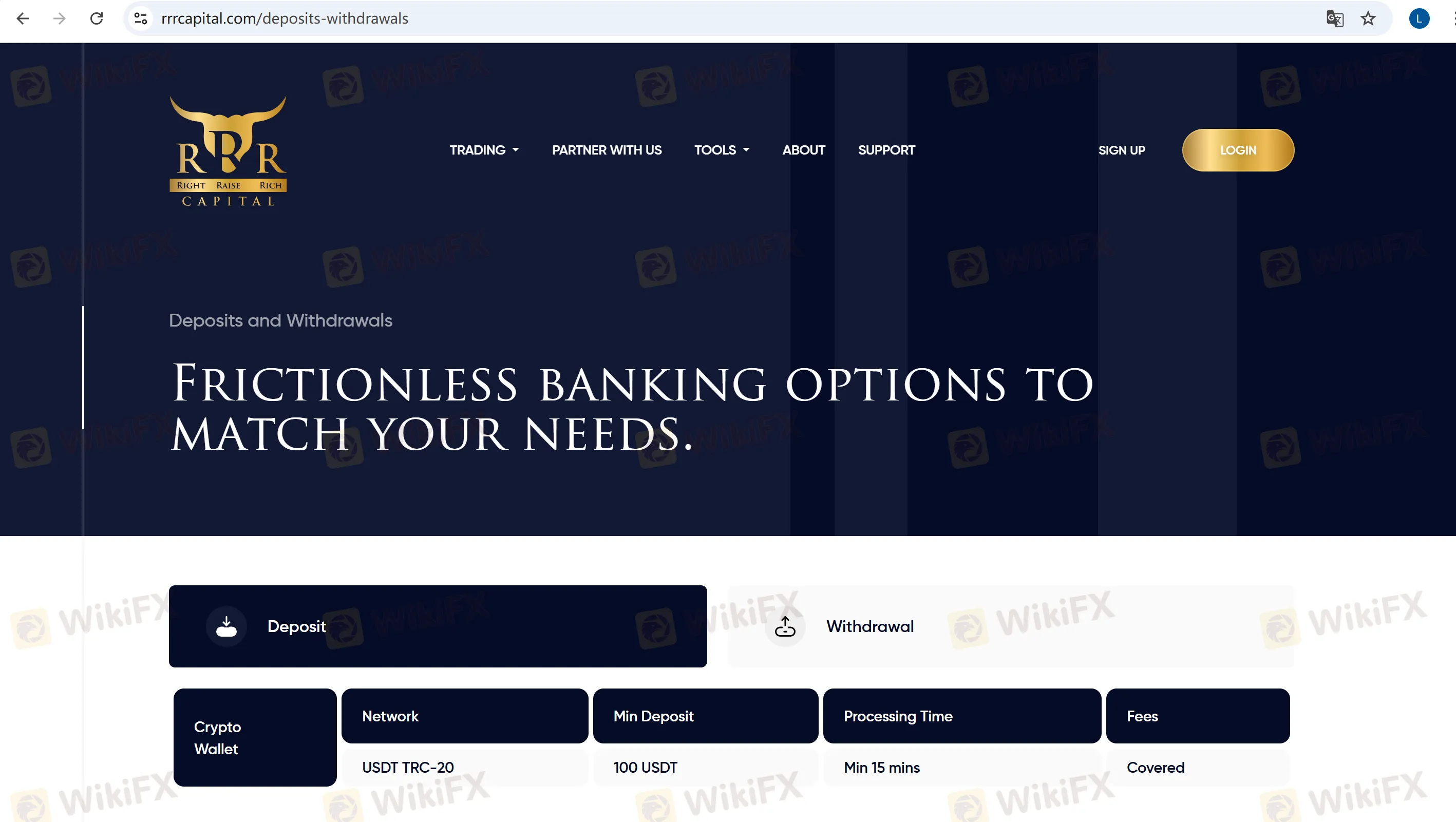 Deposit and Withdrawal