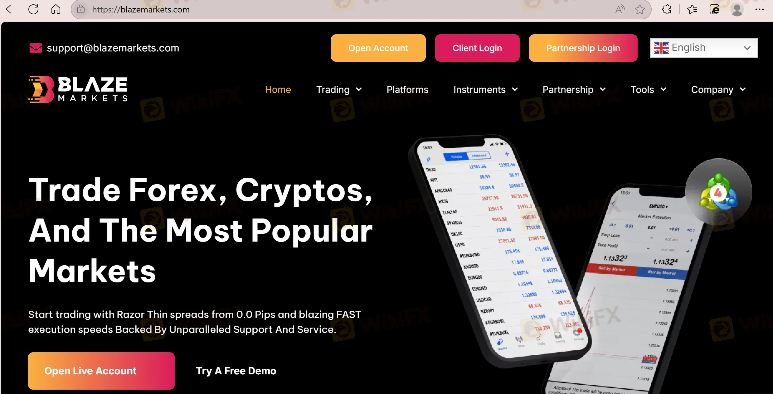 Blaze Markets Information