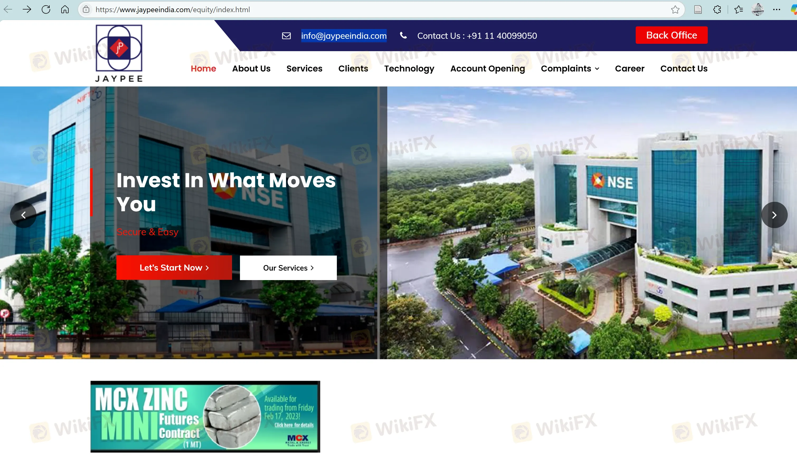 Jaypee Capital's homepage
