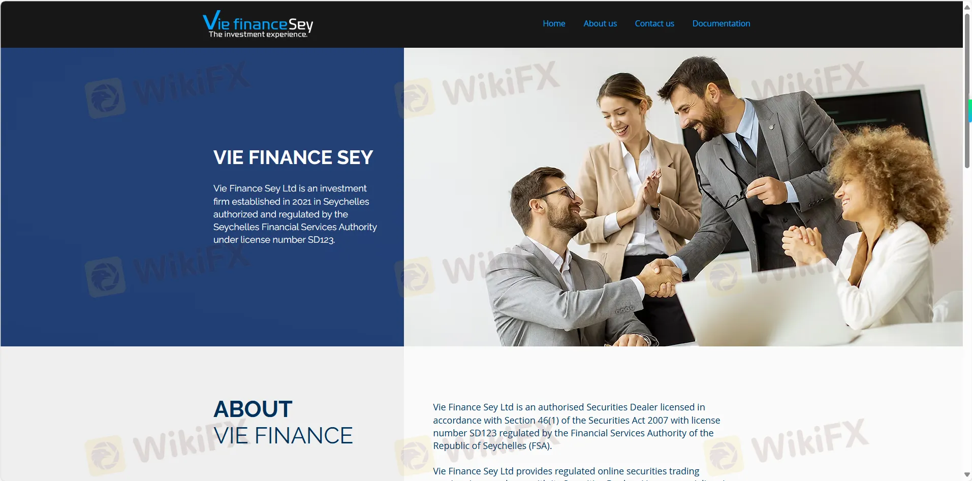 Vie Finance Sey Ltd's homepage