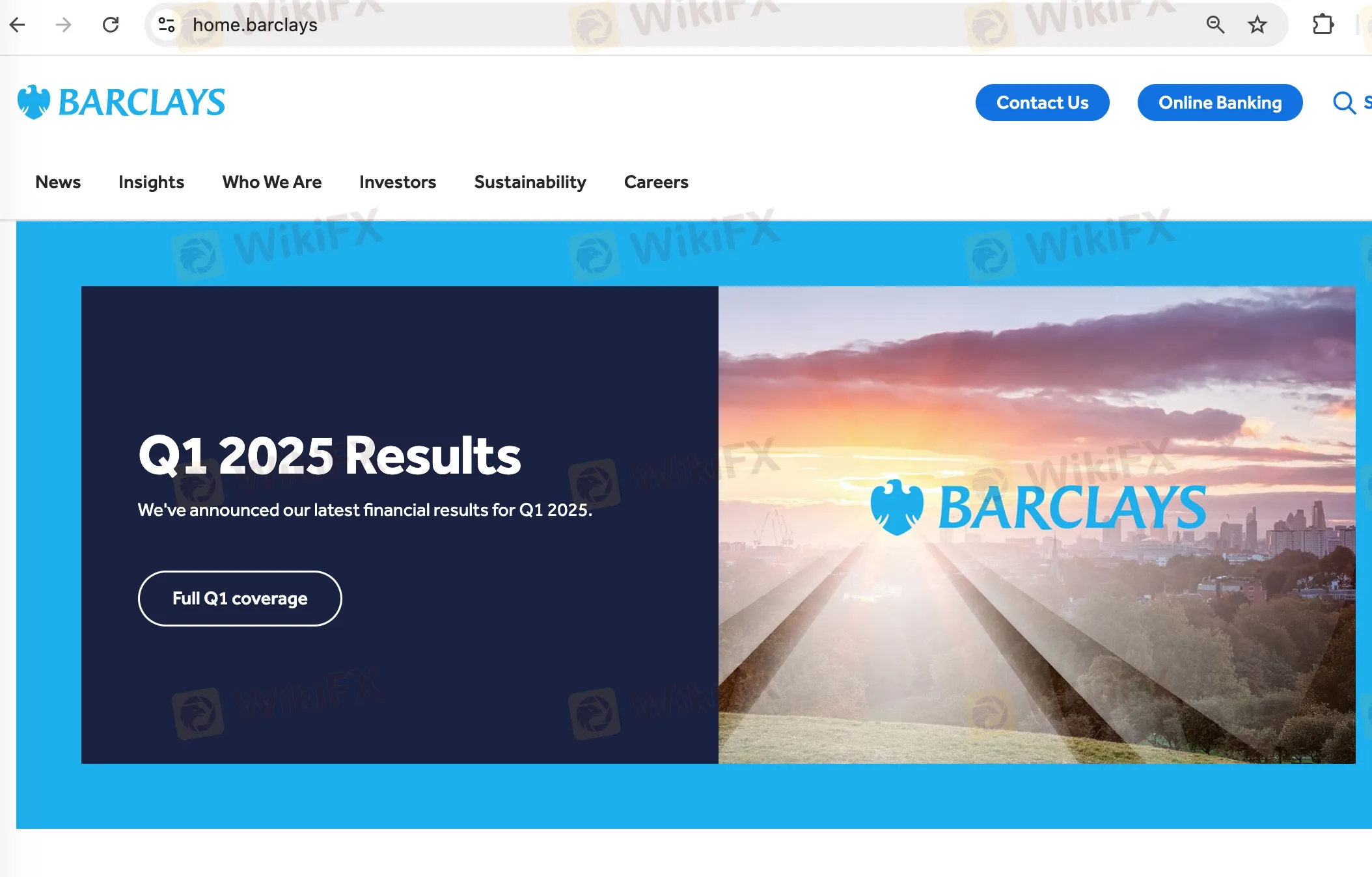 BARCLAYS' homepage