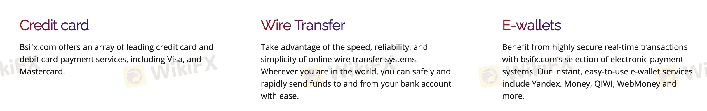 Deposit and Withdrawal