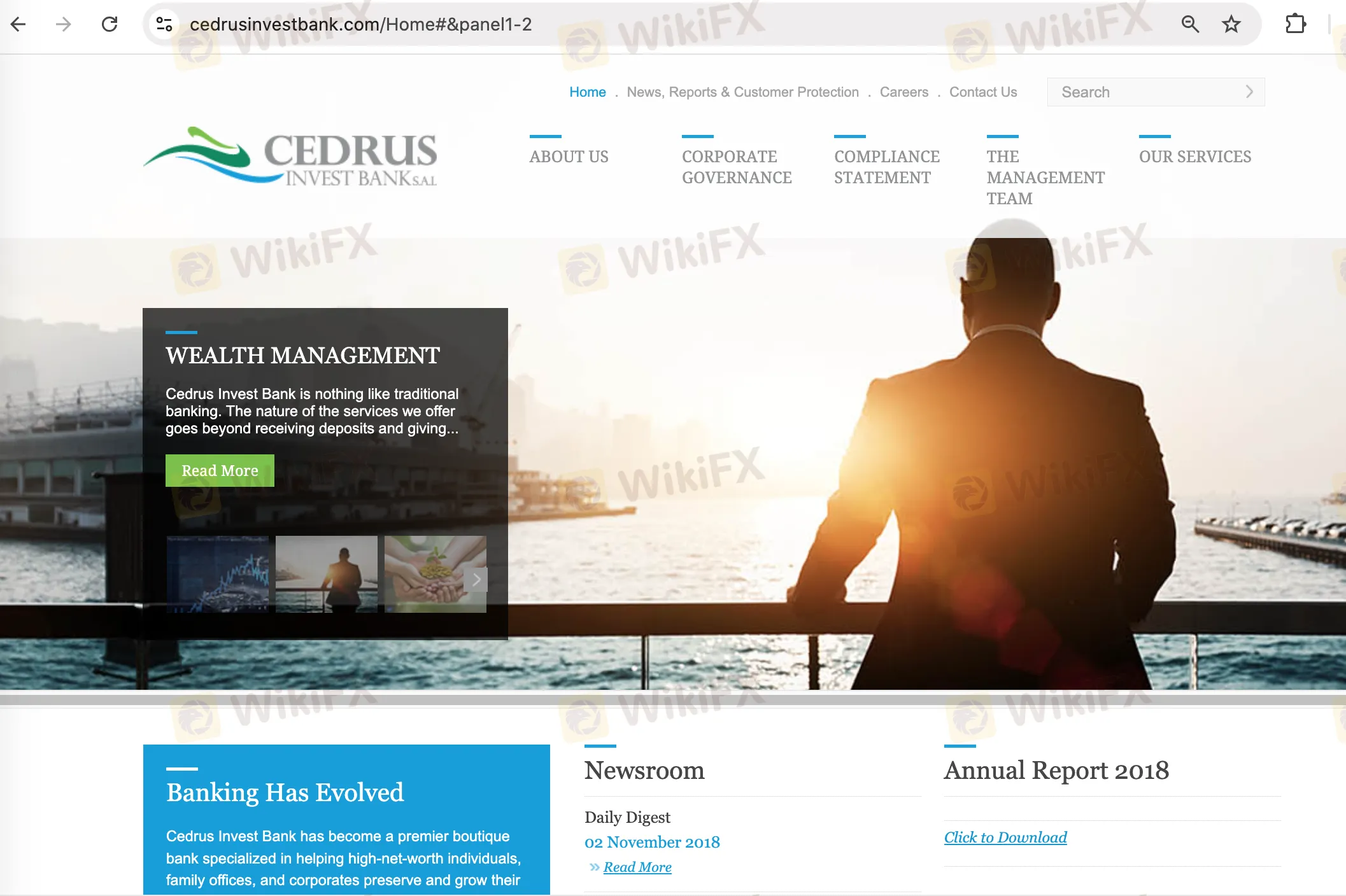 CIB's homepage