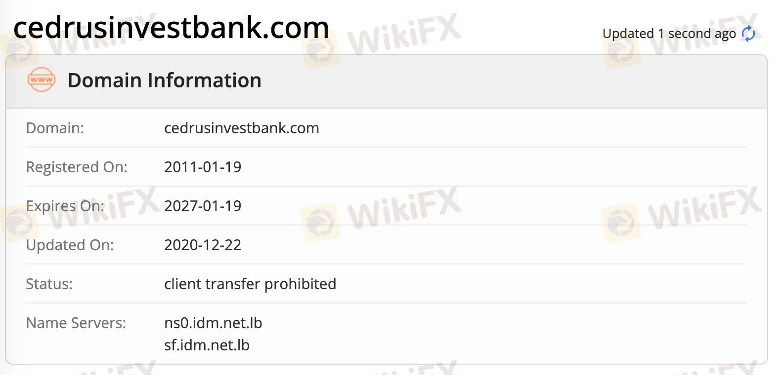 Impormasyon ng Domain