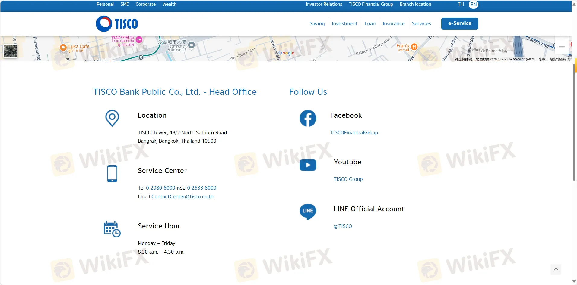 TISCO's homepage