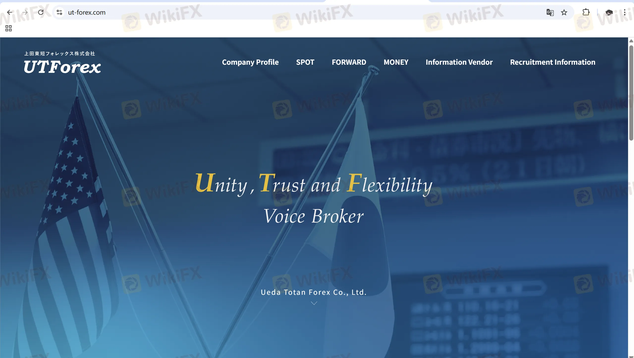 UTForex's homepage