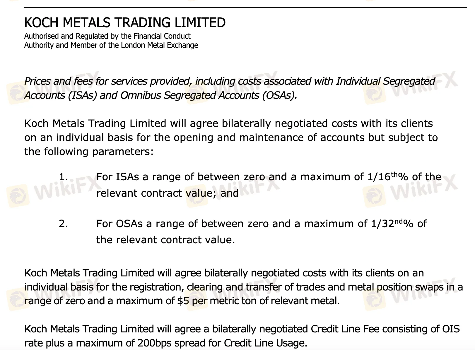 KMTL Fees