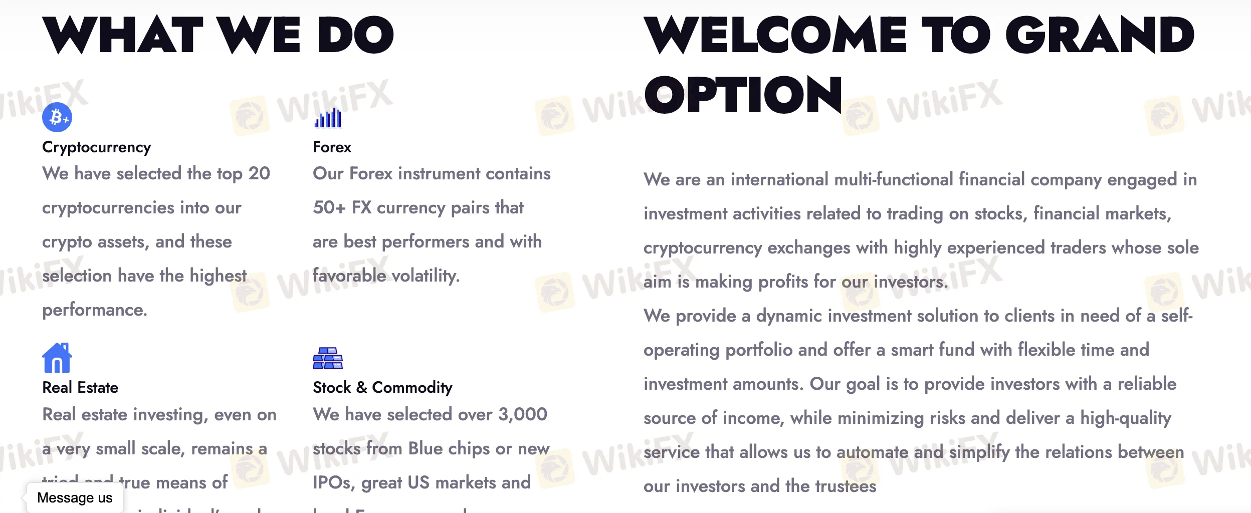 Grand Option可以交易什么？