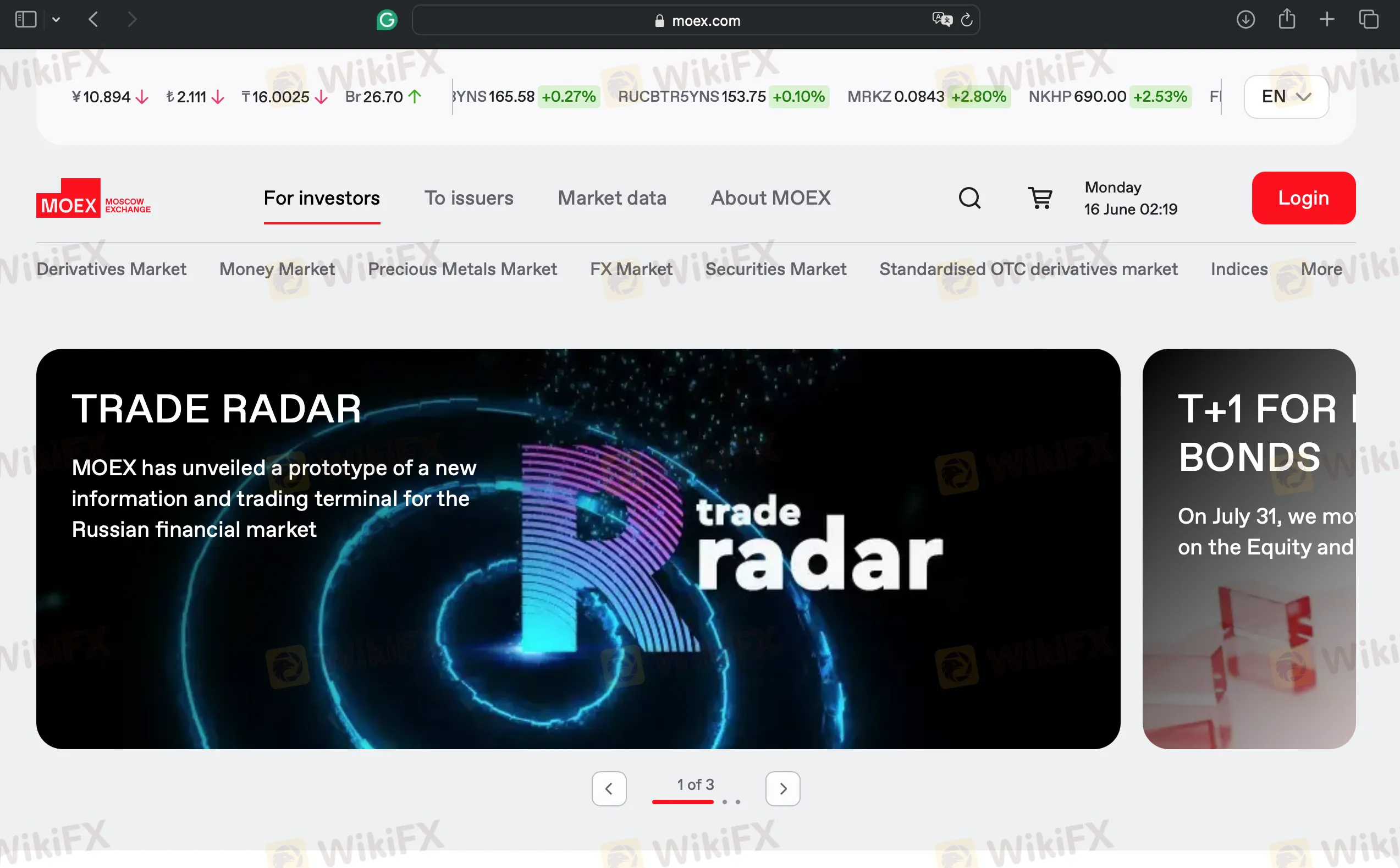 Moscow Exchange Information