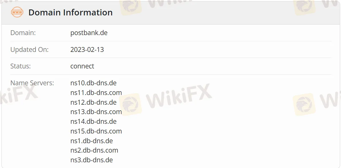 Información del dominio