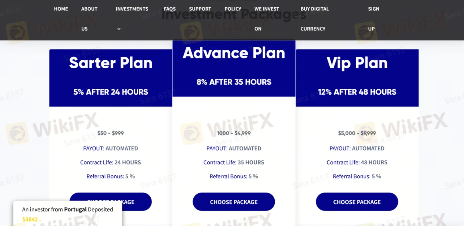 Investment plan comparison