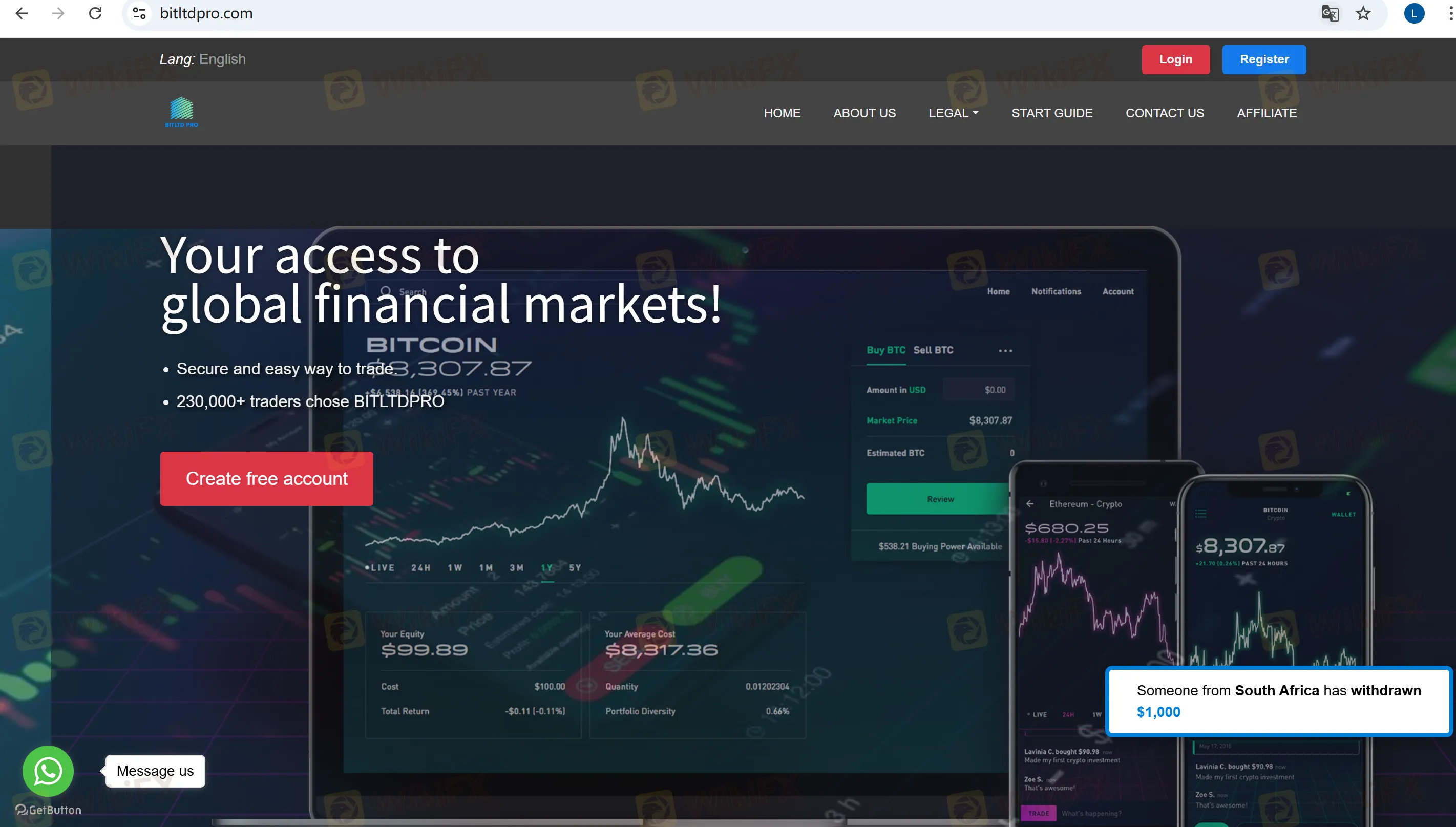 Página de inicio de BITLTDPRO