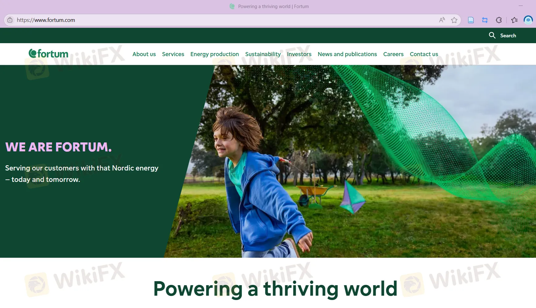 Fortum's homepage