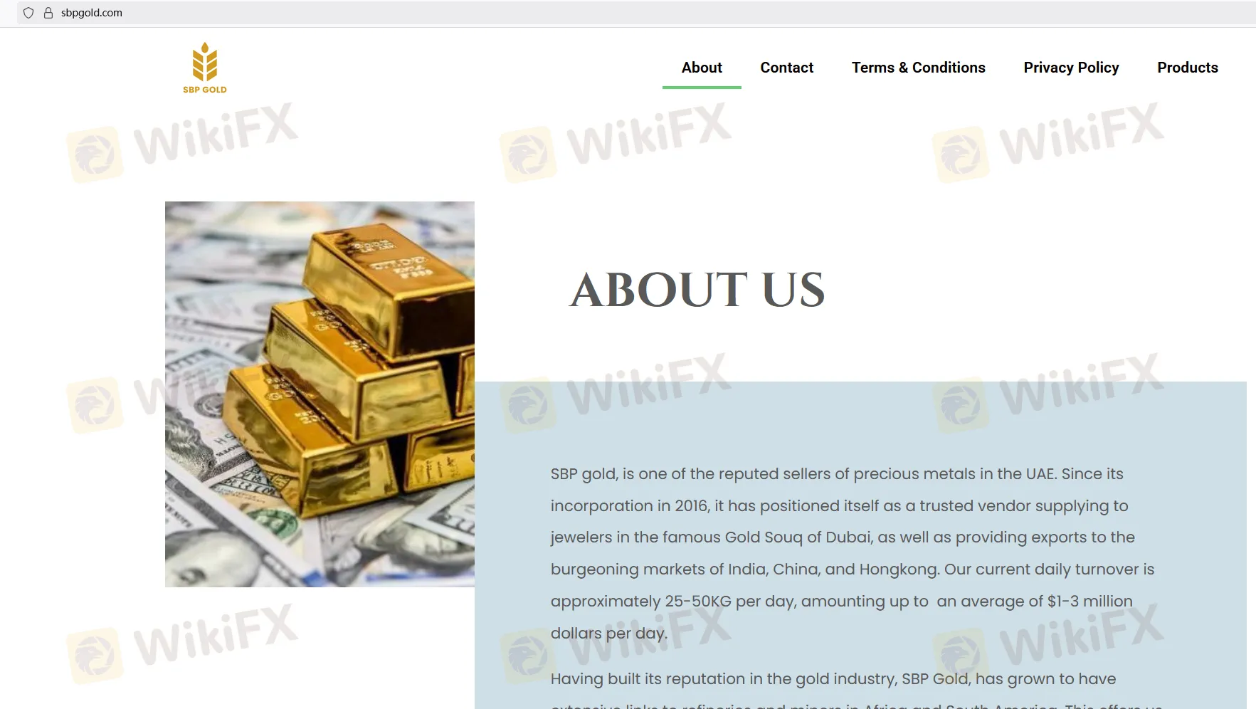 SBP Gold Information