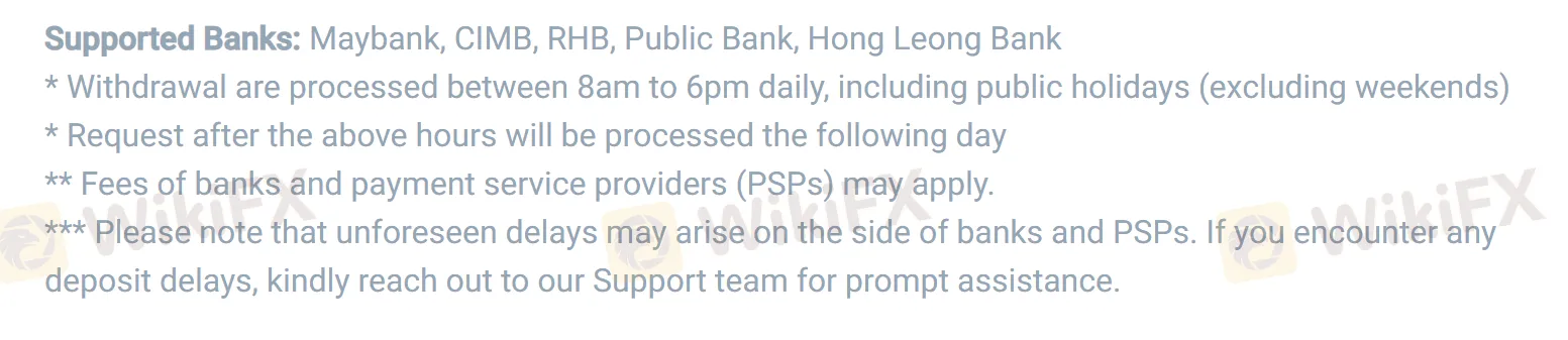 Deposit and Withdrawal