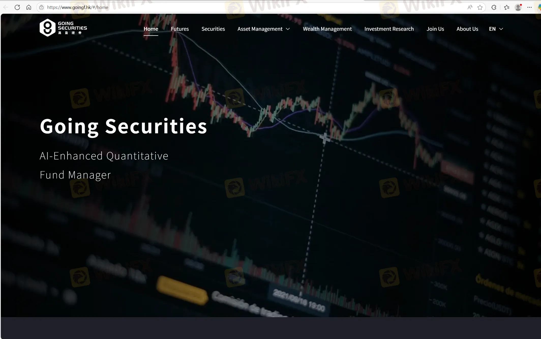 Going Securities' homepage