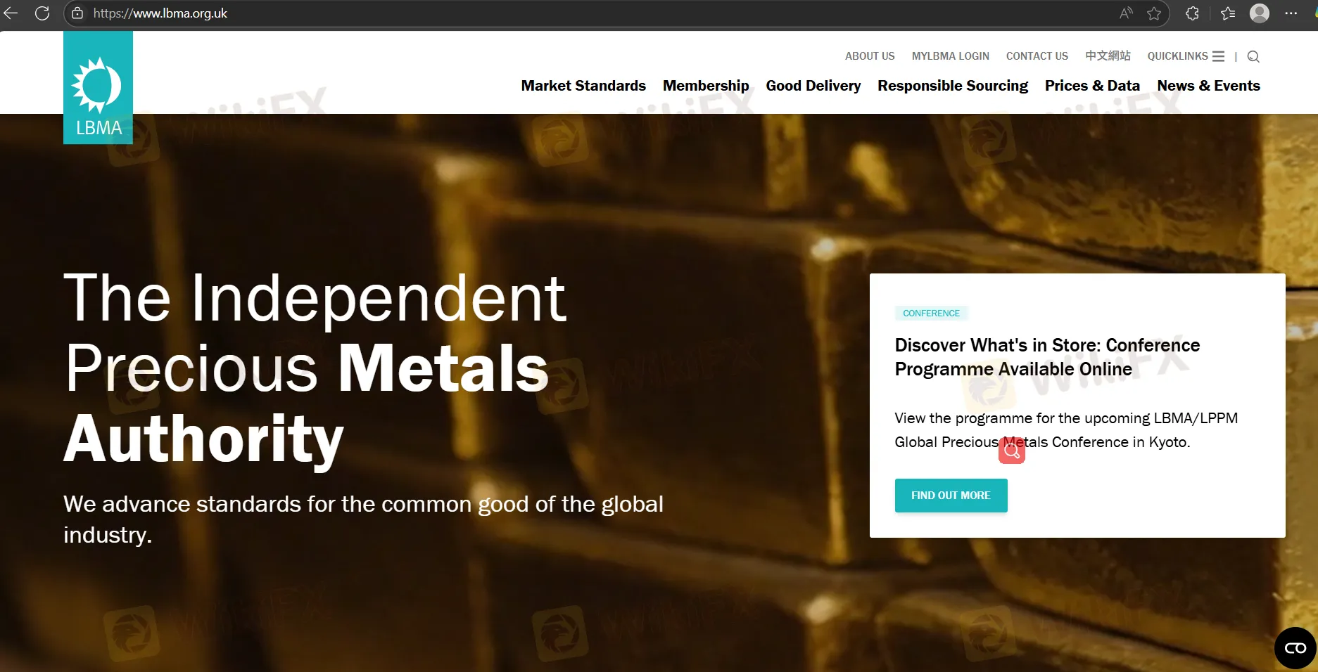 LBMA's homepage