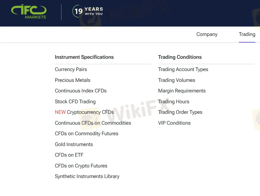 O Que Posso Negociar na IFC Markets?