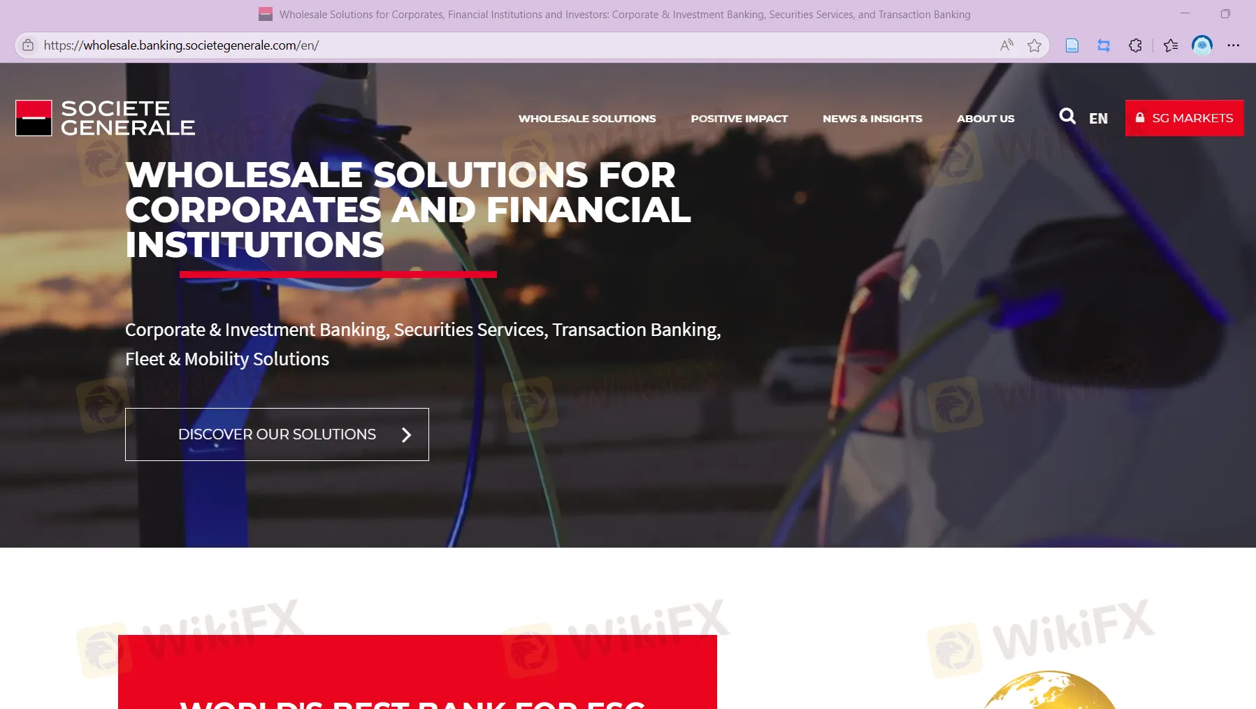 SOCIETE GENERALE's homepage