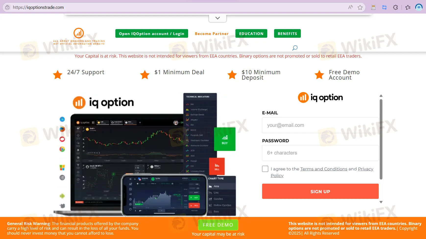 IQ OPTION BROKER 的主页