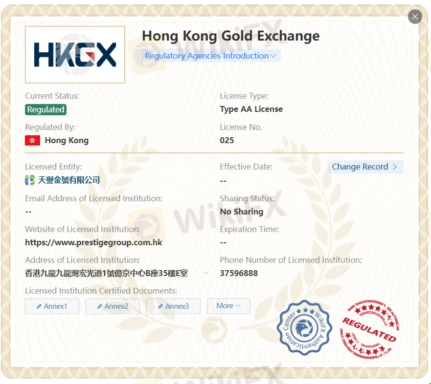 HKGX에 의해 규제됨