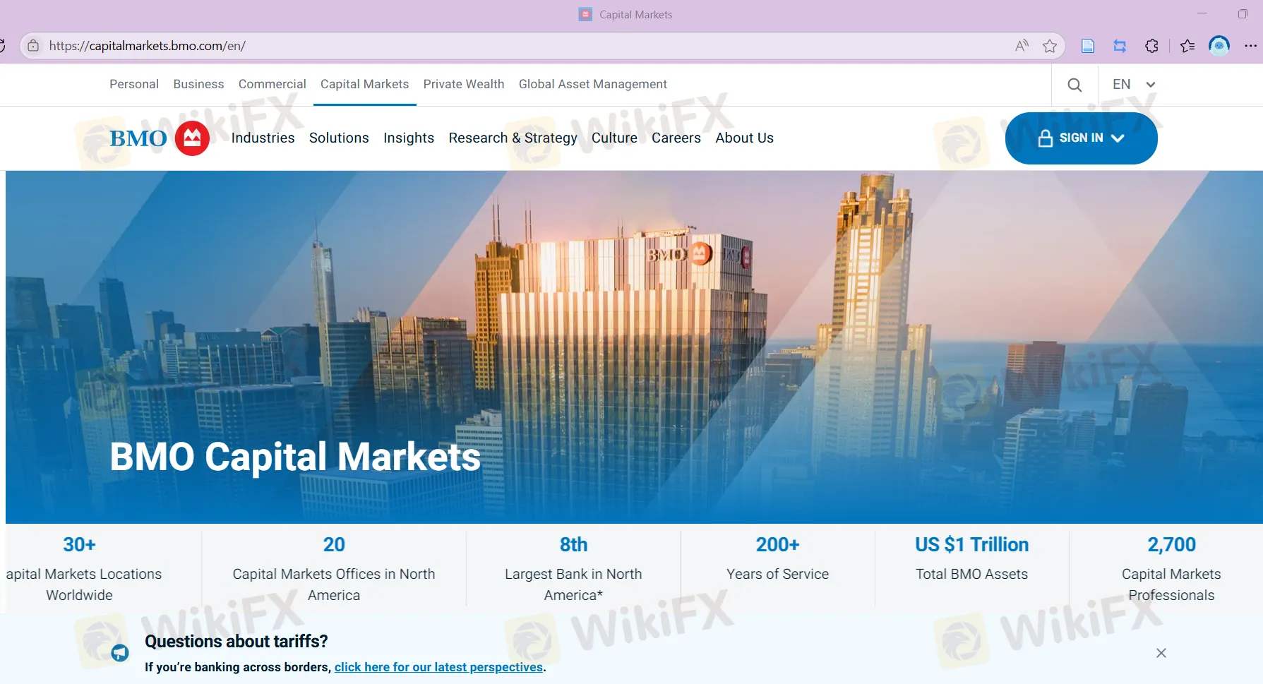 BMO Capital Markets 홈페이지