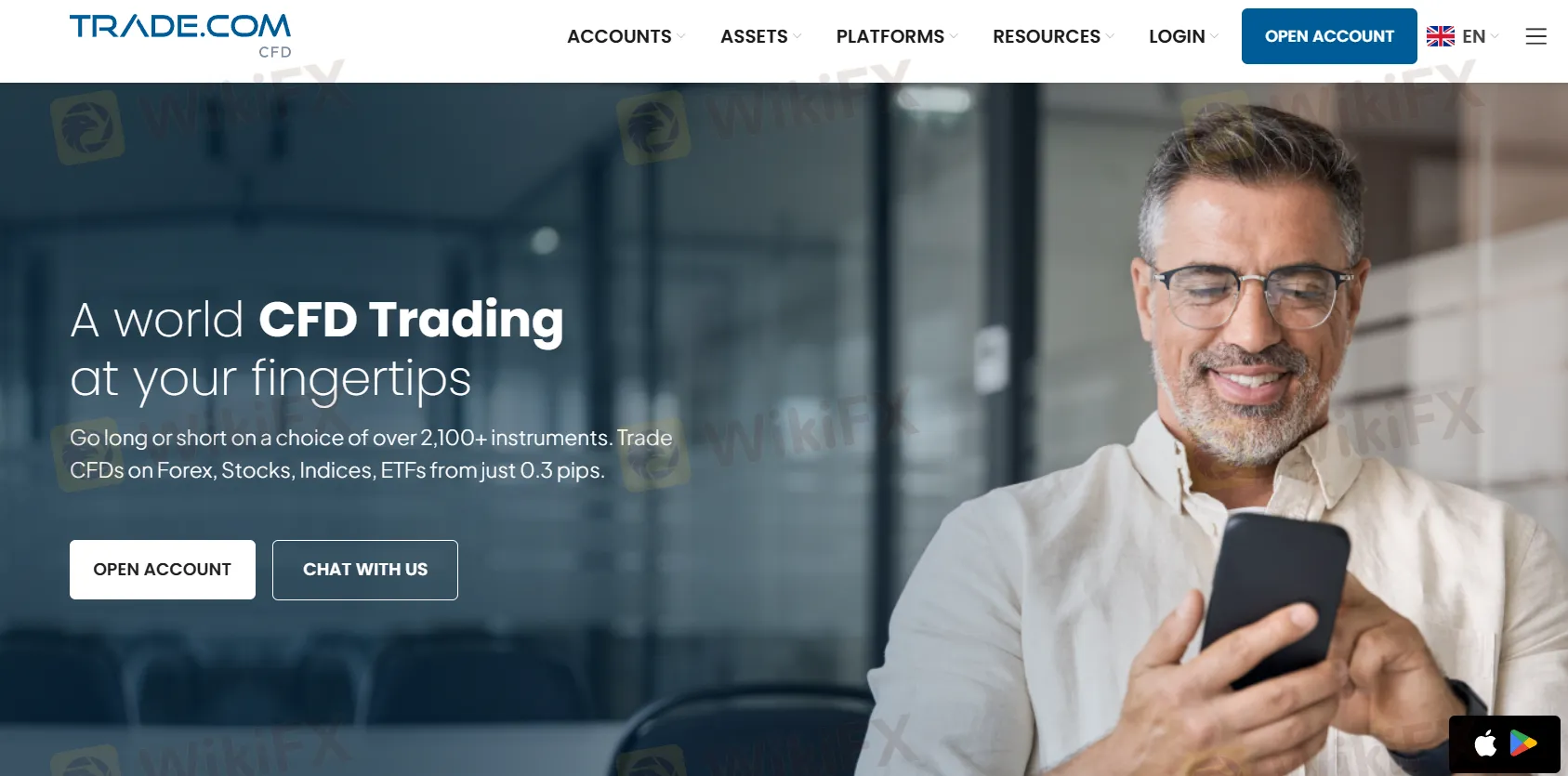 TRADE.COM's homepage