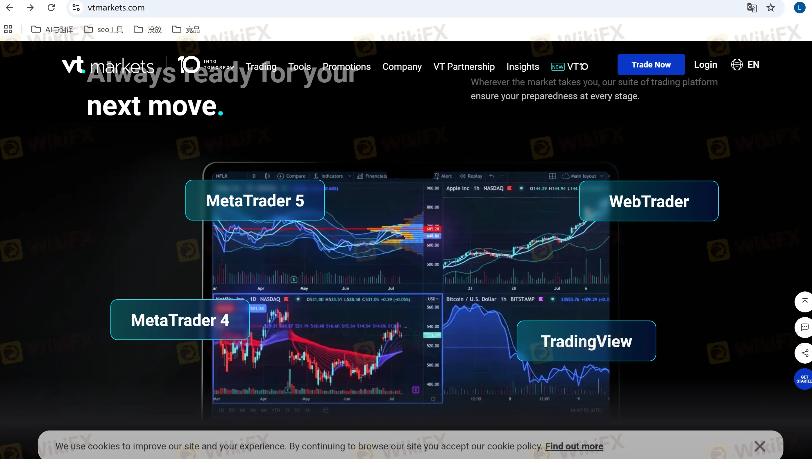 VT Markets MT4 and MT5